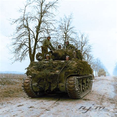 A Sherman Tank Of The 66th Armored Regiment 2nd Armored Division