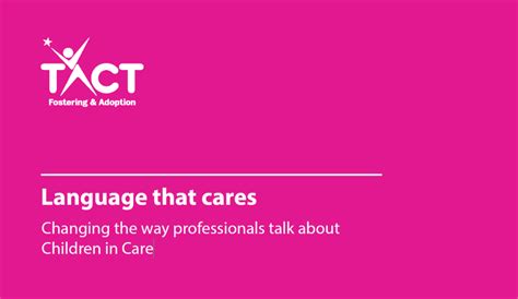 Changing The Way Professionals Talk About Children In Care West