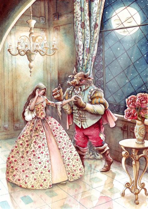 Beauty And The Beast Art Print By Karen Watson X Small Beauty And
