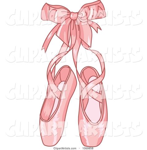 Pink Ballet Slippers And A Bow Clipart By Pushkin