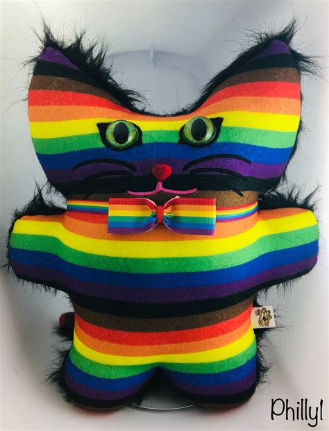Philadelphia Rainbow Gay Pride Kitty Plushie Etsy