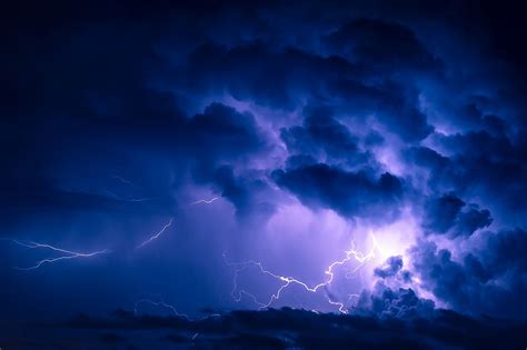 Storm Stormy Night Rain And Thunder Lightning Sky