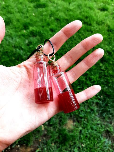 Blood Vial Couples Pendant Blood Vial Necklace Blood Vial Etsy Uk