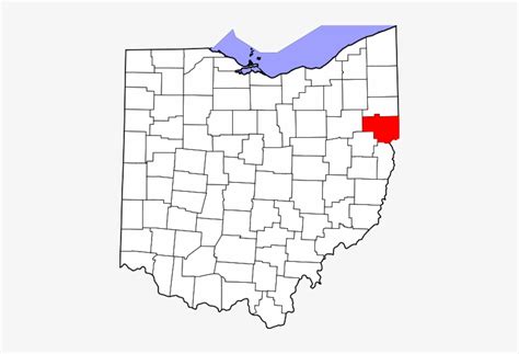 Map Of Ohio Highlighting Columbiana County Wadsworth Ohio On A Map