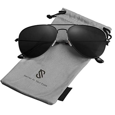 sojos classic aviator polarized sunglasses mirrored uv400 lens sj1054 with black frame grey lens