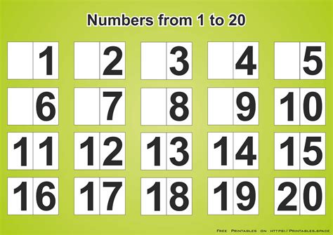 4 Best Images Of Large Printable Number Cards 1 20 Printable Number