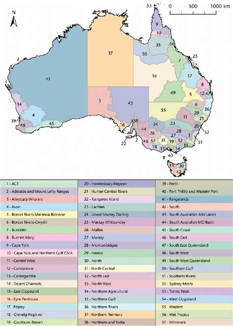 7 Natural Resources Management Nrm Regions Of Australia Note That