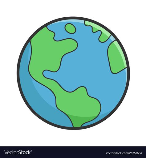 Round Globe Planet Earth Design Icon Royalty Free Vector