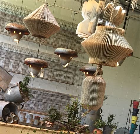 Shop ceiling lanterns & more today! Paper lanterns made from old books. City Farmhouse ...