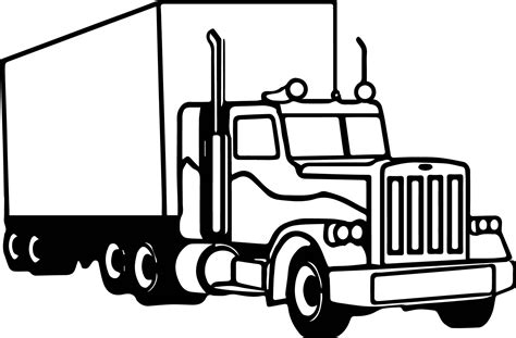 Choose from the best free truck coloring pages and print them out. semi truck coloring pages free - XyzColoring