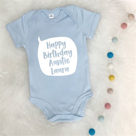 Personalised Happy Birthday Auntie Or Uncle Babygrow By Lovetree Design