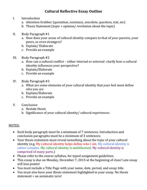 Personality reflection paper the following will reflect this researchers understanding and reflection on.self reflection report to improve leadership skills free essay, term paper and book report late outlines will not be accepted. Reflective essay explaining cultural identity