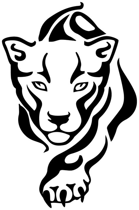 Download Chinese Drawing Panther Panther Head Drawing Full Size Png