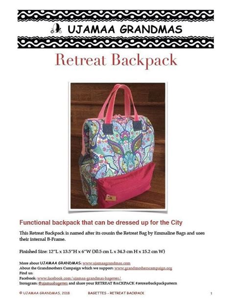 Retreat Backpack Emmaline Bags Backpack Pattern Patterned Backpack