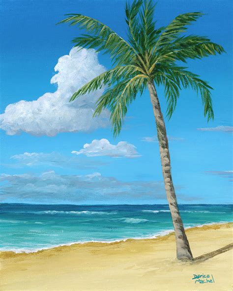 Palm Tree Beach Painting Ubicaciondepersonascdmxgobmx