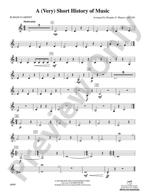A Very Short History Of Music B Flat Bass Clarinet B Flat Bass