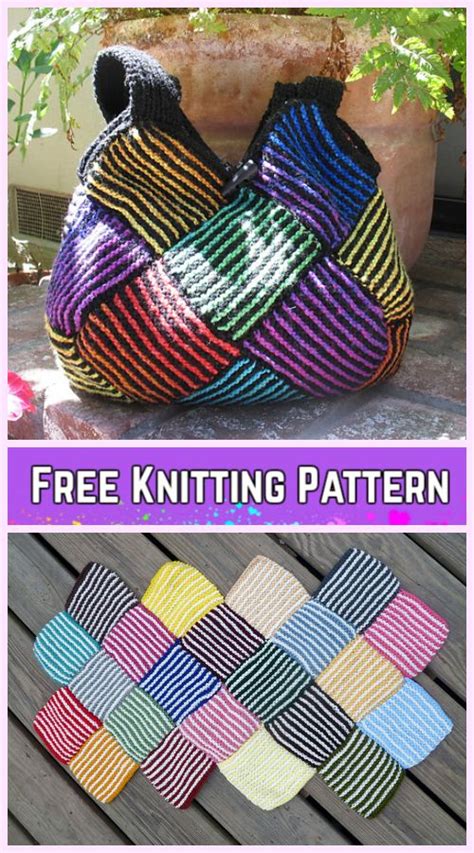 Our yarns are suitable for a lot of knitting/ crochet projects such as fashion accessories, home decoration and amigurumi. Knit Garter Stripe Square Bag Free Knitting Pattern ...