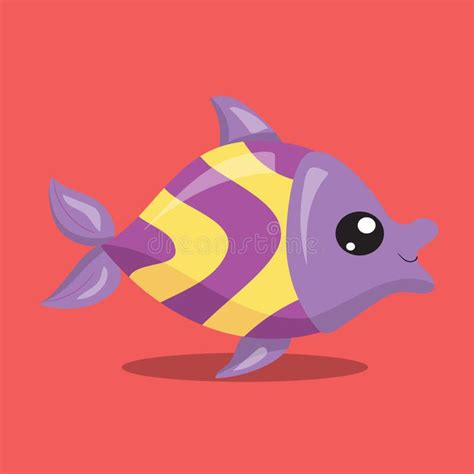 Sea Creature Fish Violet 09 Stock Vector Illustration Of Graphic