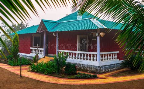 Indian House With Traditional Roof Design Stock Image Image Of House