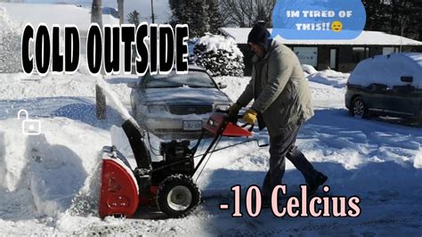 Snow Blowing In Our Driveway Youtube