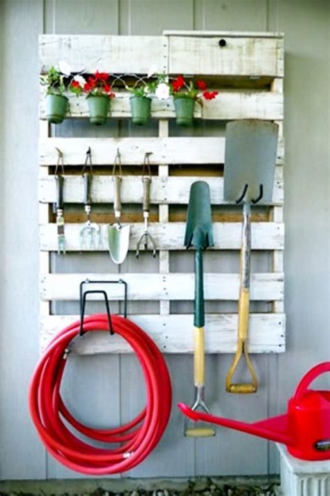 Pallet Project Ideas For Dad To Make Pallet Garden Tool Holder