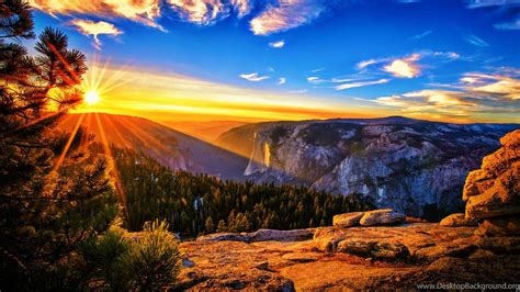Hd Beautiful Sunrise In The Mountain Wallpapers 1080p