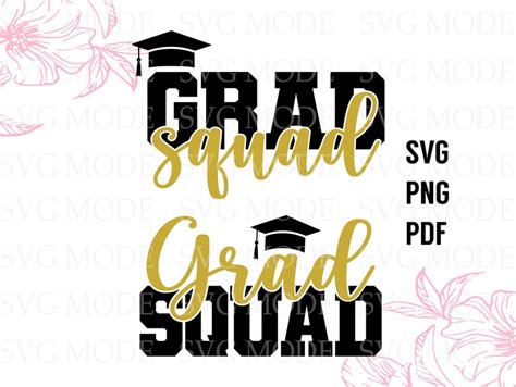 Graduation Svg Grad Squad Svg 2023 Senior Svg Graduate Svg Etsy Canada