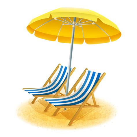 Tropical Beach Umbrella Illustration Vector Free Download