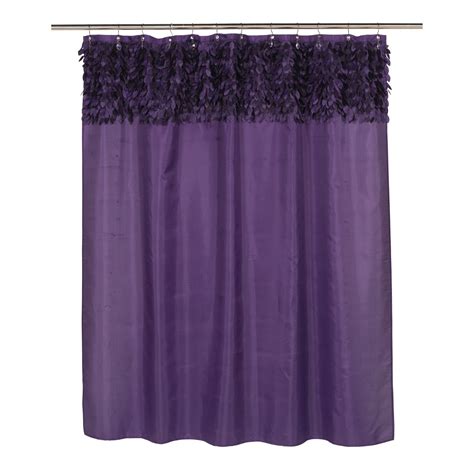 Jasmine Fabric Shower Curtain In Purple
