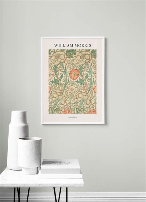 William Morris Pink And Rose Poster