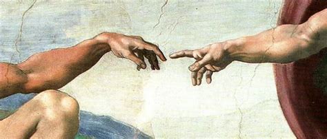 Detalle Del Fresco Dios Creando A Ad N Realizado Por Miguel Ngel En Un Tramo De La Gran