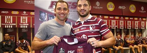 Choose a queensland state of origin jersey from a range of different sizes for adults and children and in a number of. Smith presents Gillett with 20th Maroons jersey - QRL