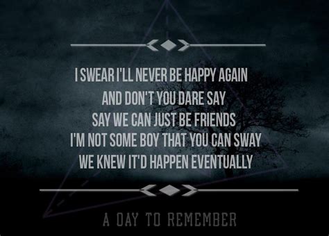 If It Means A Lot To You A Day To Remember Adtr Lyrics Remember