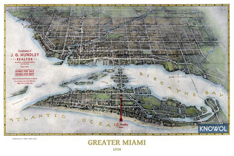 Beautifully Restored Map Of Miami Florida From 1934 Knowol