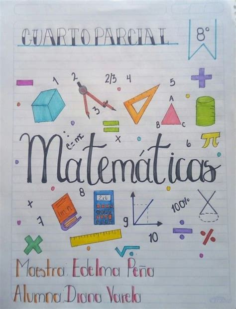 Portadas De Matemáticas Fáciles Y Bonitas Carátulas Ideas Imágenes