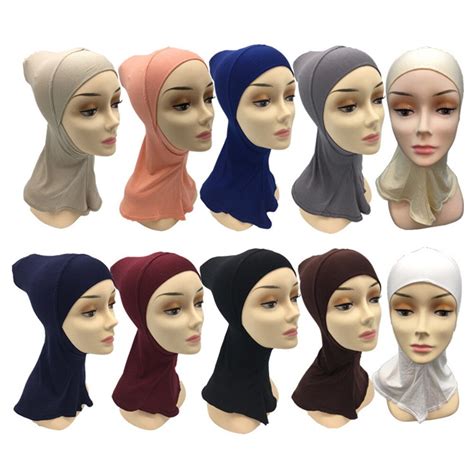 Fashion Patchwork Women Scarf Hijabs Islamic Neck Cover Bonnet Full