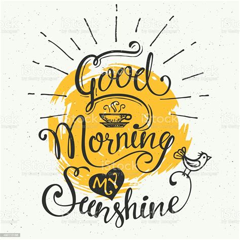 Good Morning My Sunshine Stock Vector Art And More Images Of