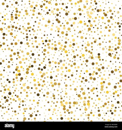 Gold Glitter Background Polka Dot Vector Illustration Seamless Pattern