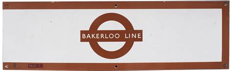 London Underground Enamel Station Frieze Sign Lt Modern Image