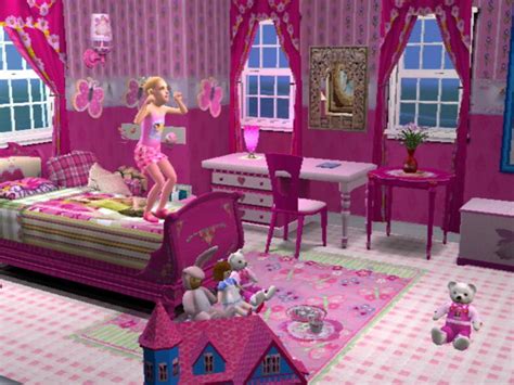 Barbie doll and furniture set, bathroom with working shower and three bath accessories, gift set for 3 to 7 year olds. Mod The Sims - Barbie Bedroom Set For Little Girl