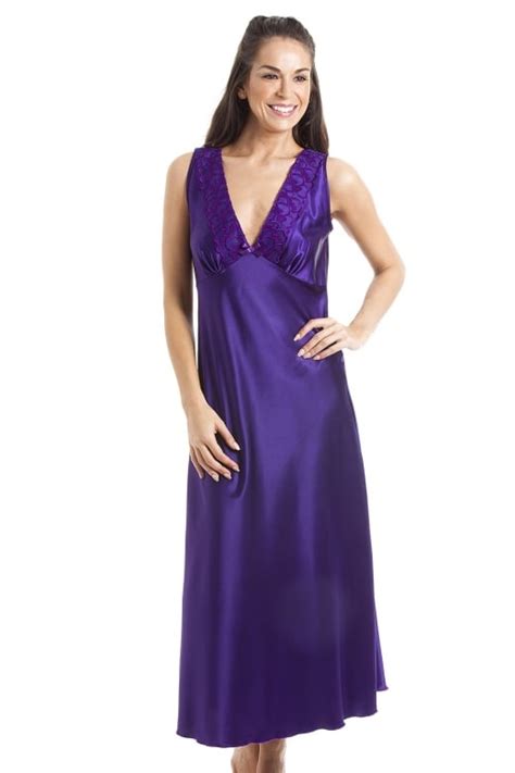 Luxury Purple Lace Satin Chemise