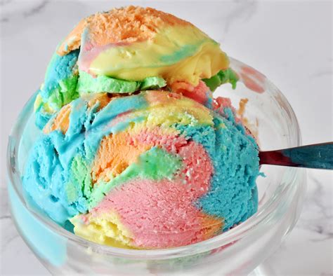 Rainbow Ice Cream Flavored With Torani Syrups Rrainboweverything