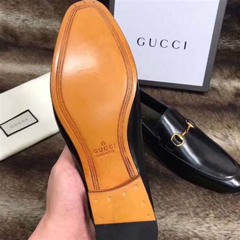 Gucci Men Horsebit Leather Loafer Shoes Black Lulux