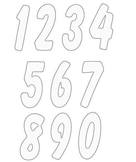 Free Numbers Templates Numbers Template Stencils