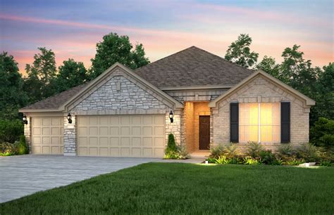 The Mckinney A One Story Home With 3 Car Garage Shown With Home