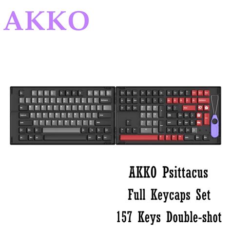 Akko Psittacus Keys Double Shot Pbt Cherry Profile Full Keycaps Set