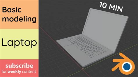 How To Make 3d Model Of A Laptop In Blender 10 Min Youtube