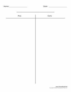 Blank T Chart Templates Printable Compare And Contrast Chart Pdfs