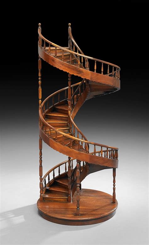 An Architectural Model Of A Spiral Staircase Is On The Block