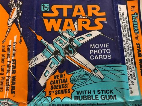 Vintage 1977 Star Wars Wax Pack Wrapper Starfighter Ebay